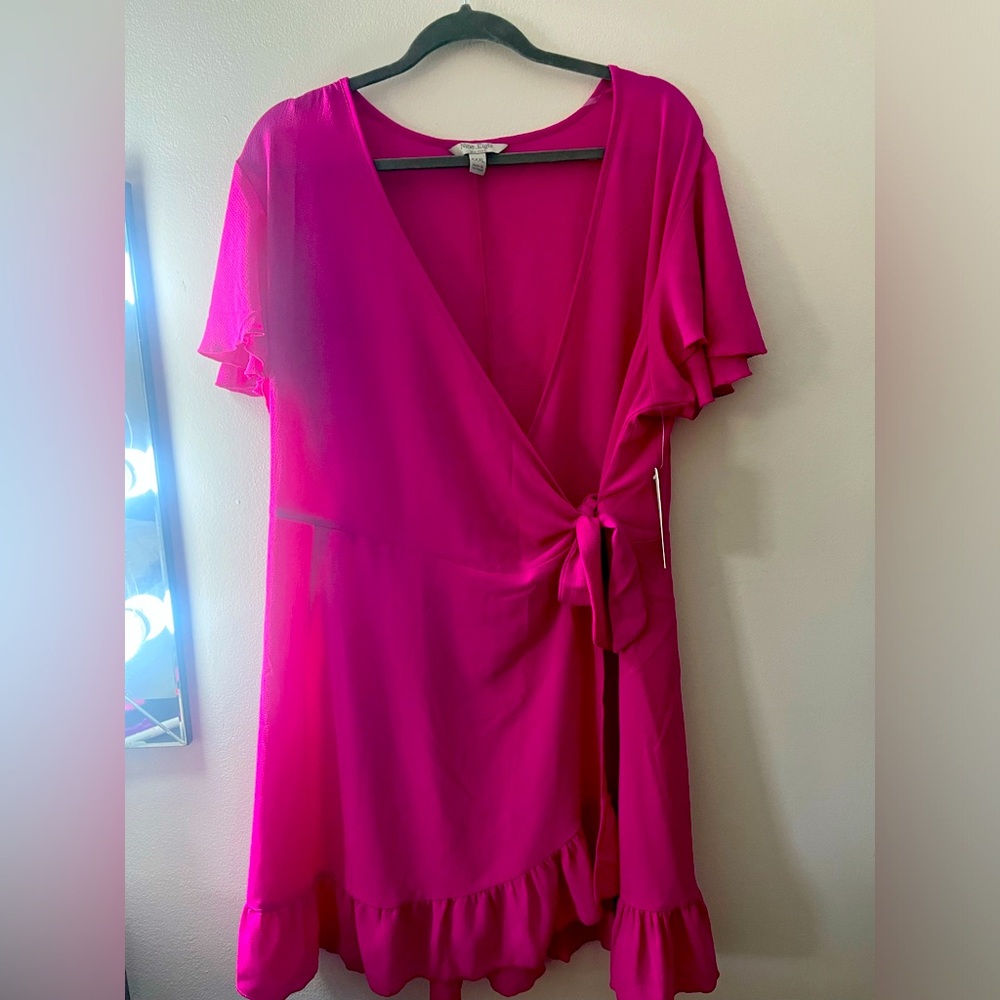 Beautiful pink wrap dress
